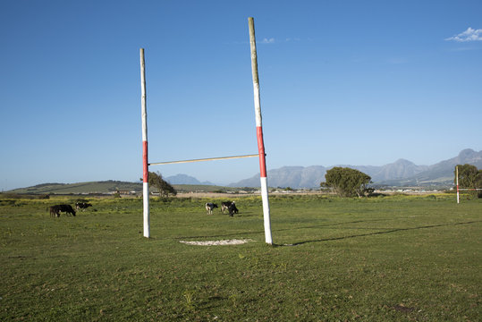 Village rugby pitch at Macassar in the Western Cape South Africa