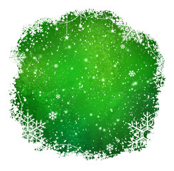 Green Christmas frame