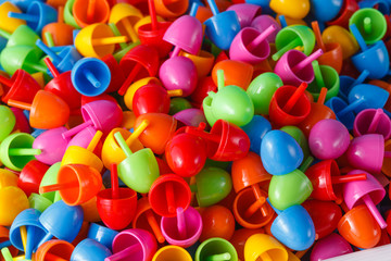 Colored plastic mosaic