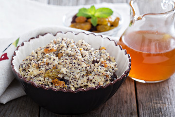 Russian traditional dish Kutia made from wheat