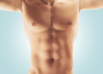 Fototapeta premium Petto torace uomo nudo