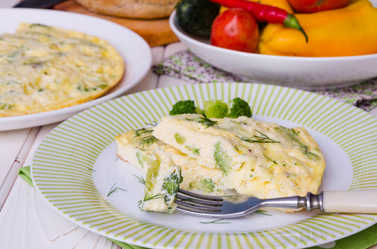 omelet with cheese and broccoli