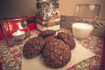 Cookies on a vintage meal tray