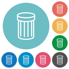 Flat trash icons