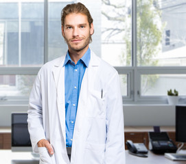 Handsome young doctor portrait 