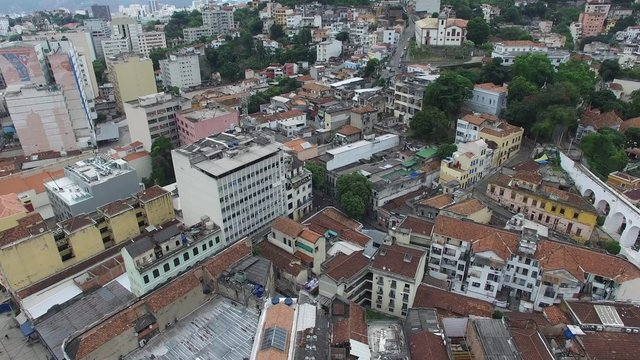 Aerial View of Lapa District, Rio de Janeiro, Brazil