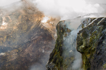 The summit craters of the Etna volcano
