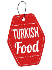 Turkish food  label or price tag