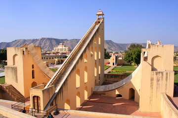 Obraz premium Astronomical Observatory Jantar Mantar in Jaipur, Rajasthan, Ind