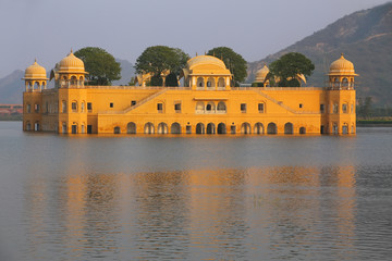 Jal Mahal and Man Sagar Lake in Jaipur, Rajasthan, India.