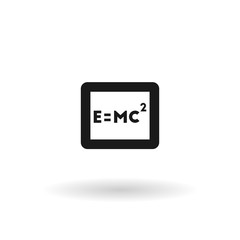 Black formula Einstei line icon