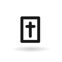 Black Holy Bible line icon