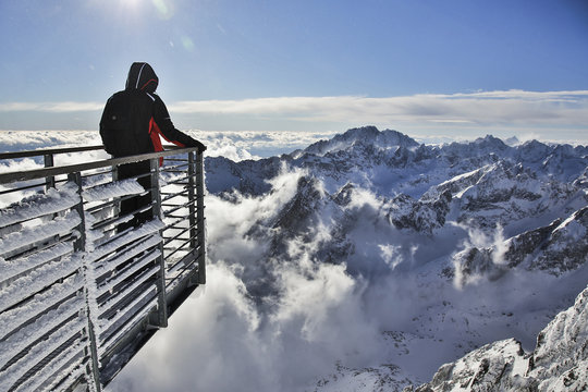 Fototapeta Lomnicky peak in Tatra Mountains Slovakia winter