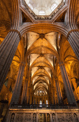 Кафедральный собор Святого Креста и Святой Евлалии. Барселона, Каталония, Испания.
