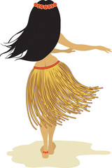 Beautiful hula dancer
