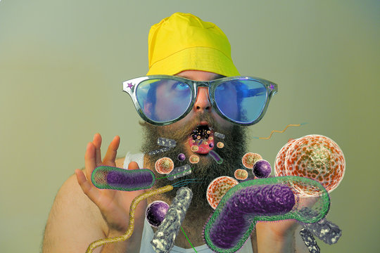 Bearded Man Mouth Bacteria