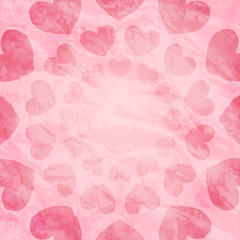 Abstract pink background with hearts