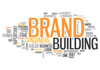 Fototapeta premium Wordcloud Brand Building