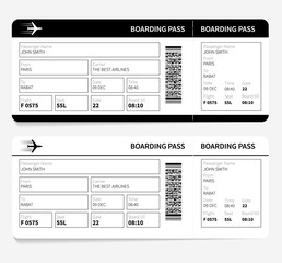 Fototapeta na wymiar black boarding pass