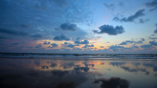 Ocean sunset.  Goa, India