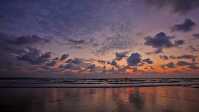 Ocean sunset.  Goa, India