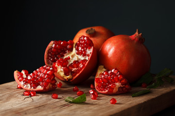 pomegranate fruit healthy food fresh organic