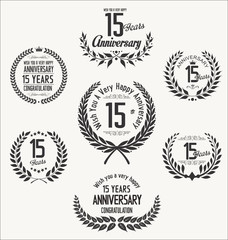 Anniversary laurel wreath 15 years