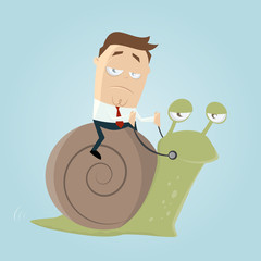 schnecke reiten langsam business