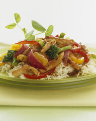 Chicken and Rice stir fry