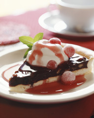 Chocolate cherry cheesecake