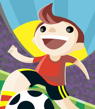 futbolista corriendo con pelota