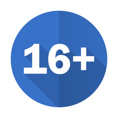 Obraz premium adults blue flat desgn icon with shadow on white background