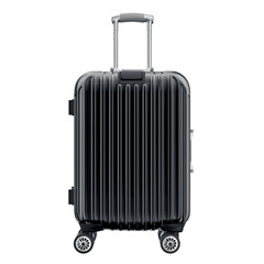Black suitcase for travel, front view