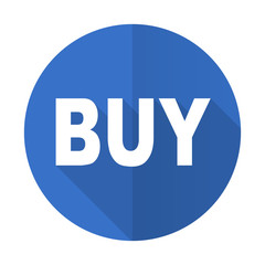 buy blue flat desgn icon with shadow on white background