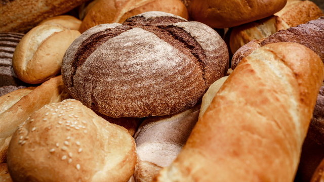 Breads and baked goods close-up