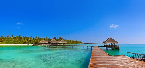 Photo sur Plexiglas Jetée Tropical Maldives island