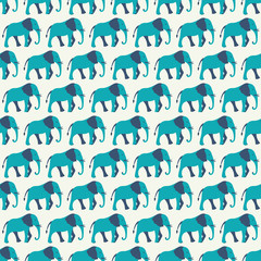 Animal seamless pattern of elephant