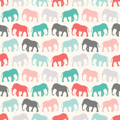 Animal seamless pattern of elephant