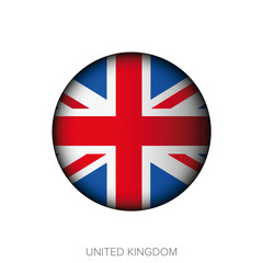 UK flag button vector