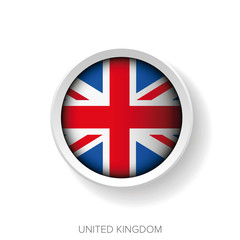 Fototapeta premium UK flag button vector