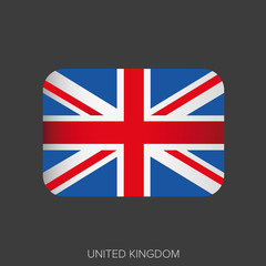 Obraz na płótnie Canvas UK flag button vector