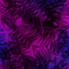 Seamless pattern of fern leaves. illustration