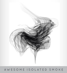 Vector Realistic Cigarette Smoke or Fog or Haze with Transparency Isolated can be used with any Background