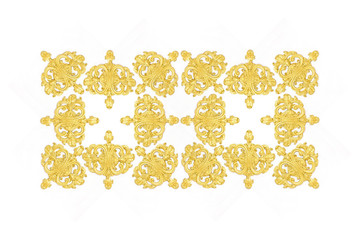 Fototapeta premium gold framework, the sculptural form on a white background
