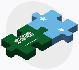 Saudi Arabia and Micronesia Flags