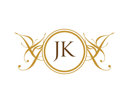JK Luxury Ornament Initial Logo