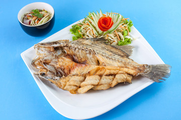 Thai food style: Fried fish