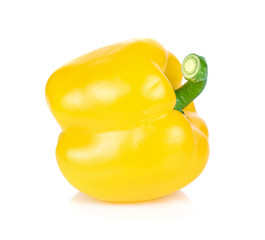 yellow pepper on white background