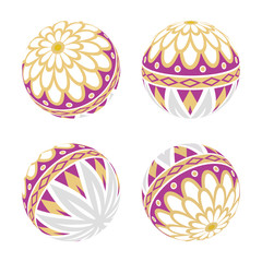 手鞠　紫 Purple Japanese Old-fashioned toy ball