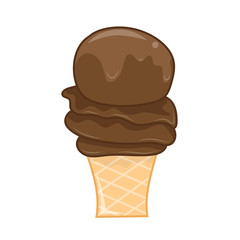 Chocolate ice cream cone
